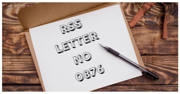 RSS Letter No 0876: Understanding Its Significance and Impact