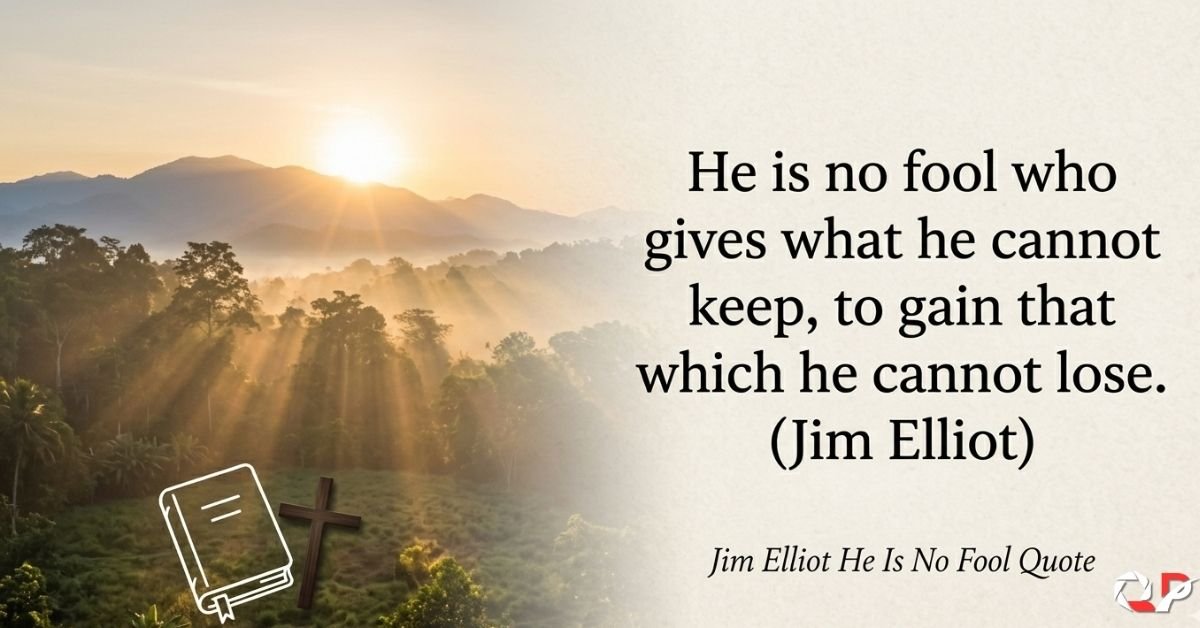 Jim elliot he is no fool quote